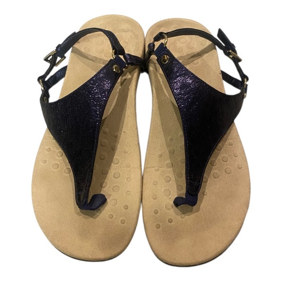 Vionic leather sandal. Blue metallic. Sz 8. Eu 39 - Picture 16 of 16